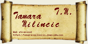 Tamara Milinčić vizit kartica